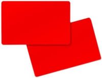 Tarjeta ZEBRA PVC roja  básica, 0,76 mm