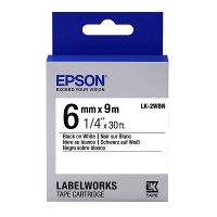 C53S652003 - Cartucho EPSON Labelworks LK-2WBN 6mm. Negro sobre cinta adhesiva blanca 
